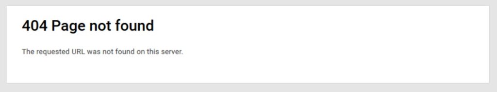 404 error